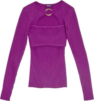 Just Cavalli Maglia Rib - Dames - Blouses - Paars - XS - Overhemden