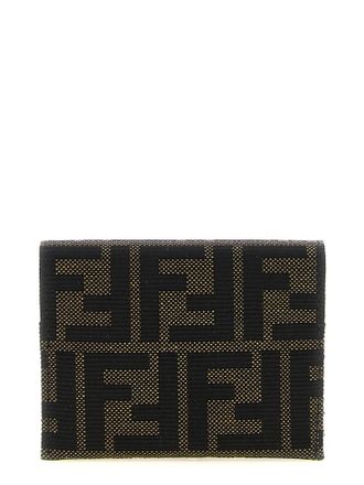Fendi FF Zucca Jacquard Card Case - Black