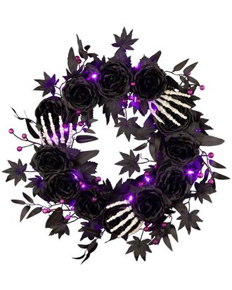 National Tree Company 24In Bad To The Bone Halloween Wreath