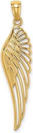 Diamond2Deal 14k Yellow Gold Angel Wing Pendant