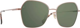 Raen Optics Womens Zhana Sunglasses In Satin Rose Gold / Solaris Mirror