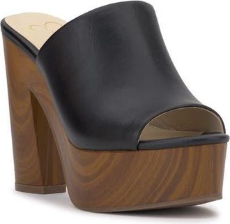 Jessica Simpson Shelbie Platform Slide Sandal in Black at Nordstrom, Size 9.5