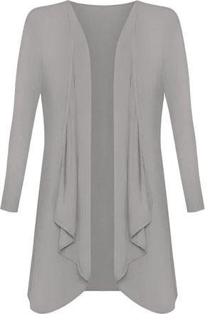 Crazy Girls Womens Waterfall Boyfriend Cardigan, Grey, XXL (UK 20-22)