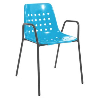 Schubiger M&ouml;bel Gartenstuhl Bermuda mit Armlehne Rundrohr