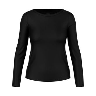 Marc Cain Top met ronde hals en lange mouwen - Dames - Tops - Zwart - Maat: XL Katoen