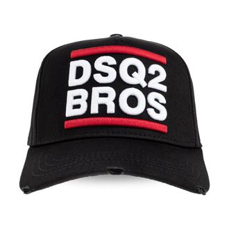 Dsquared2 Pet met Klep - Heren - Petten - Zwart - ONE Size - Katoen - Accessoires