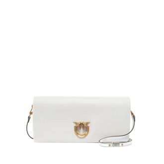 Pinko Cross Body Bags, female, White, Size: ONE SIZE Click Soft Horizontal Classic