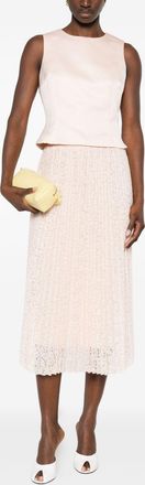 Ermanno Scervino Womens Embroidered Long Skirt - Nude - Size EU 34 (Womens)