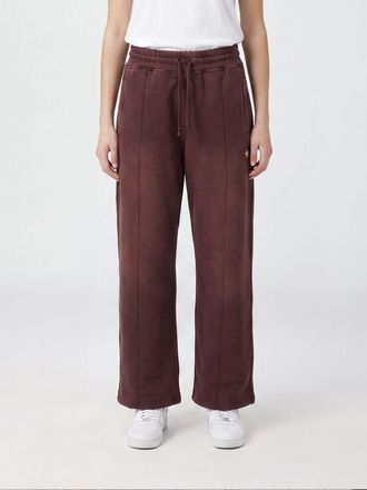 Golden Goose Pantaloni jogging in cotone a gamba dritta con logo a contrasto