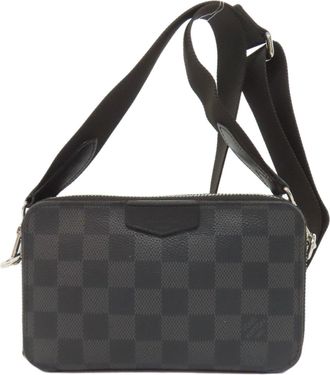 Louis Vuitton Damier Graphite Damier Graphite Damier Canvas Chain/Shoulder Wallet (Pre-Owned)
