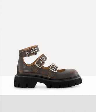 Vivienne Westwood Bacchus Shoe Vintage Leather Brown 3-36 Women