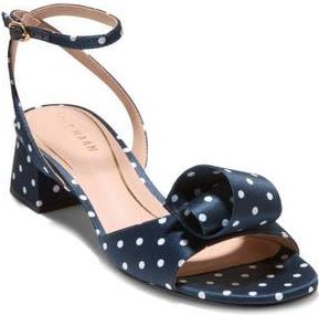 Cole Haan Fanya Florette Sandal in Navy/White Polka Dot Satin at Nordstrom Rack, Size 8.5