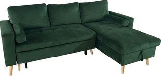 Happy Garden Happy Garden - james Divano letto angolare a 3 posti in velluto verde