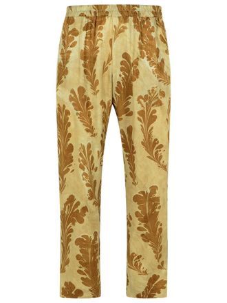 Dries Van Noten Parkino Green Viscose Pants