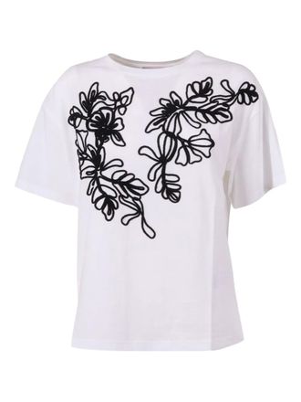 Ermanno Scervino floral-embroidery T-shirt - White