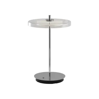 Umage Asteria Move LED Tischleuchte, Stahl poliert / Glas
