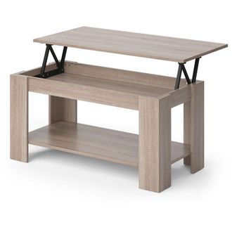 Vicco Mesa De Centro Lorenz, Sonoma, 100 X 50 Cm Con Funci&oacute;n Elevadora