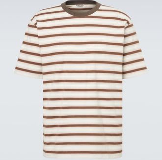 Auralee Striped cotton jersey T-shirt