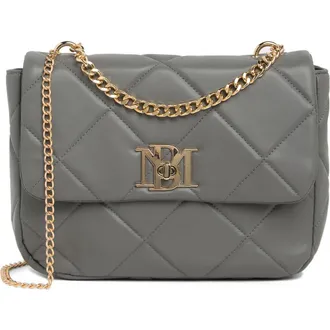 Badgley Mischka Large Quilted Crossbody Bag in Grey at Nordstrom Rack