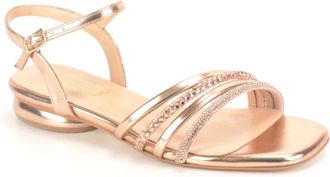 Repo Repo, Schoenen, Dames, Roze, 37 EU, Fijn Sand.+stras Plat