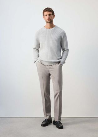 Mango Pullover 100% cotone maglia medio grigio ghiaccio - Uomo - XXL - MANGO MAN