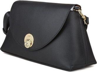 Coccinelle Womens Handbag Black-Cognac Cowhide Bags - Handbags Black/cognac