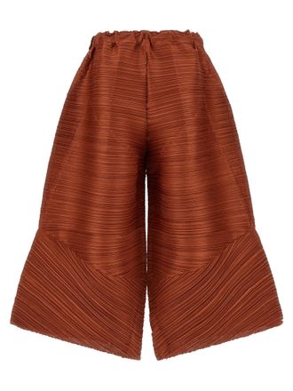 Pleats Please Issey Miyake Womens Brown Polyester Casual Pants