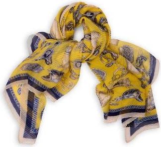 Saachi Equestrian Crinkle Scarf in Yellow at Nordstrom Rack