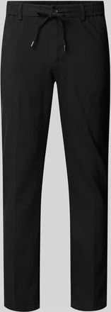 HUGO BOSS Modern Fit Straight Leg Hose aus Leinen-Mix Modell KANE1 in Black, Gr&ouml;&szlig;e 32/30