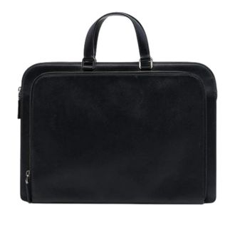 Prada Pre-owned Saffiano Briefcase - Heren - Vintage Handtas - Zwart - ONE Size - Vintage