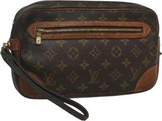 Louis Vuitton Pre-owned Canvas clutches - Dames - Vintage Clutch - Bruin - ONE Size - Leer - Vintage