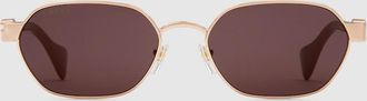 Gucci Round-frame Sunglasses, Gold