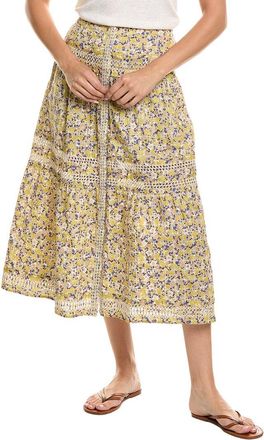 Maje Printed Midi Skirt