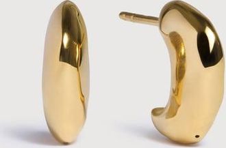 Monica Vinader Gold Odyssey Huggie Earrings