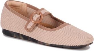 Ros Hommerson Naomi Mary Jane Flat in Cream/taupe Knit at Nordstrom, Size 10.5