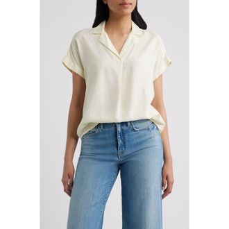 Beach Lunch Lounge Deni Stripe Shirt in Buttercup at Nordstrom, Size X-Large