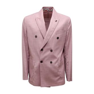 Bob Bob, Blazers, male, Pink, Size: L Abito Doppiopetto My Way Suit