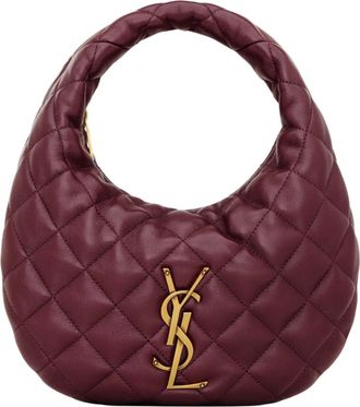 Saint Laurent Icarino Handtas - Dames - Tassen - Rood - Maat: ONE Size Leer