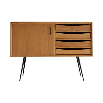 Tikamoon Aparador de caoba de 100 cm