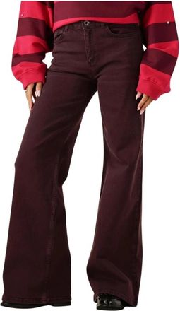 Fab By Fabienne Chapot Thea Wide Leg Jeans - Dames - Flared Jeans - Bruin - W25 L32 - Katoen - Jeans