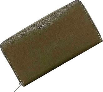Celine Pre-owned Wallets, female, Green, Size: ONE SIZE Pre-owned Long wallet (bi-fold)