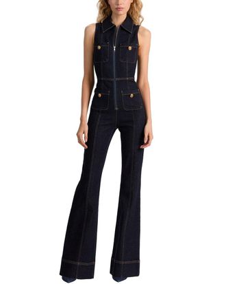 Alice & Olivia Alice + Olivia Rachel Sleeveless Denim Jumpsuit