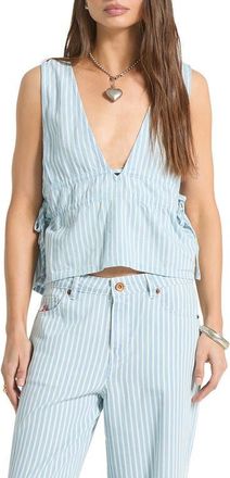 Brixton The Bells Side Tie Cotton Top in Two Boot Stripe at Nordstrom, Size X-Small