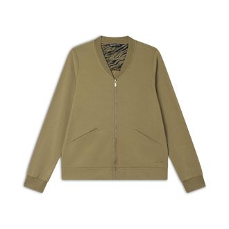 Freddy Felpa zip e collo in costina con dettagli animalier