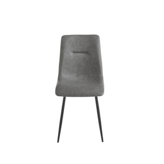 MondoViro Juego de 2 sillas tapizadas en ecopiel gris 45x59 cm 90h