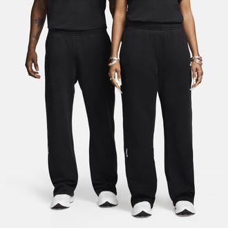 Nike Mens NOCTA NOCTA Fleece CS Open-Hem Sweatpants in Black | FZ4675-010