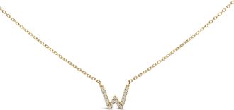 House of Brilliance 10K Gold Diamond Accent A-Z Block Initial Pendant Necklace