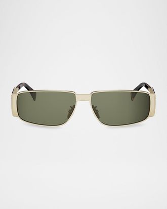 Celine Men & apos;s Triomphe Metal Rectangular Sunglasses