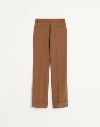 Valentino Pantalone In Gabardina Di Nylon Con Risvolto Uomo NUT 44