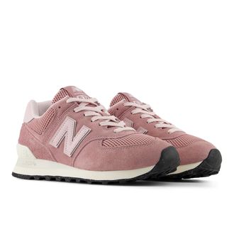 New Balance Sneaker NEW BALANCE 574, Damen, Gr. 36,5, alpha pink, Leder, Synthetik, Textil, Schuhe Sneaker